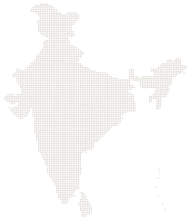 Map of India showing V4L local presence